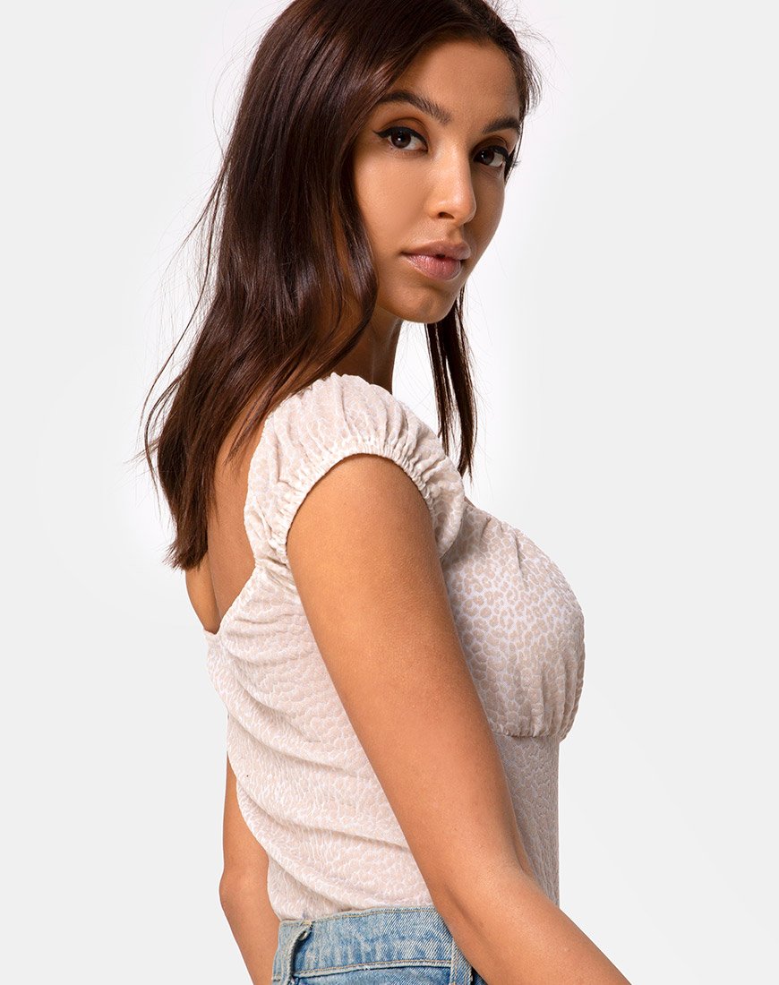 Imagen de Kalina Corpiño en Flock Ditsy Leopard Topo