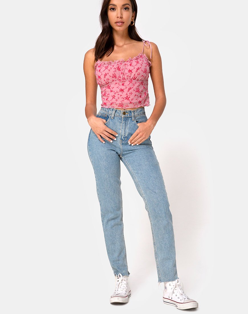 Imagen de Kalsi Top in Love Bloom Pink Flock