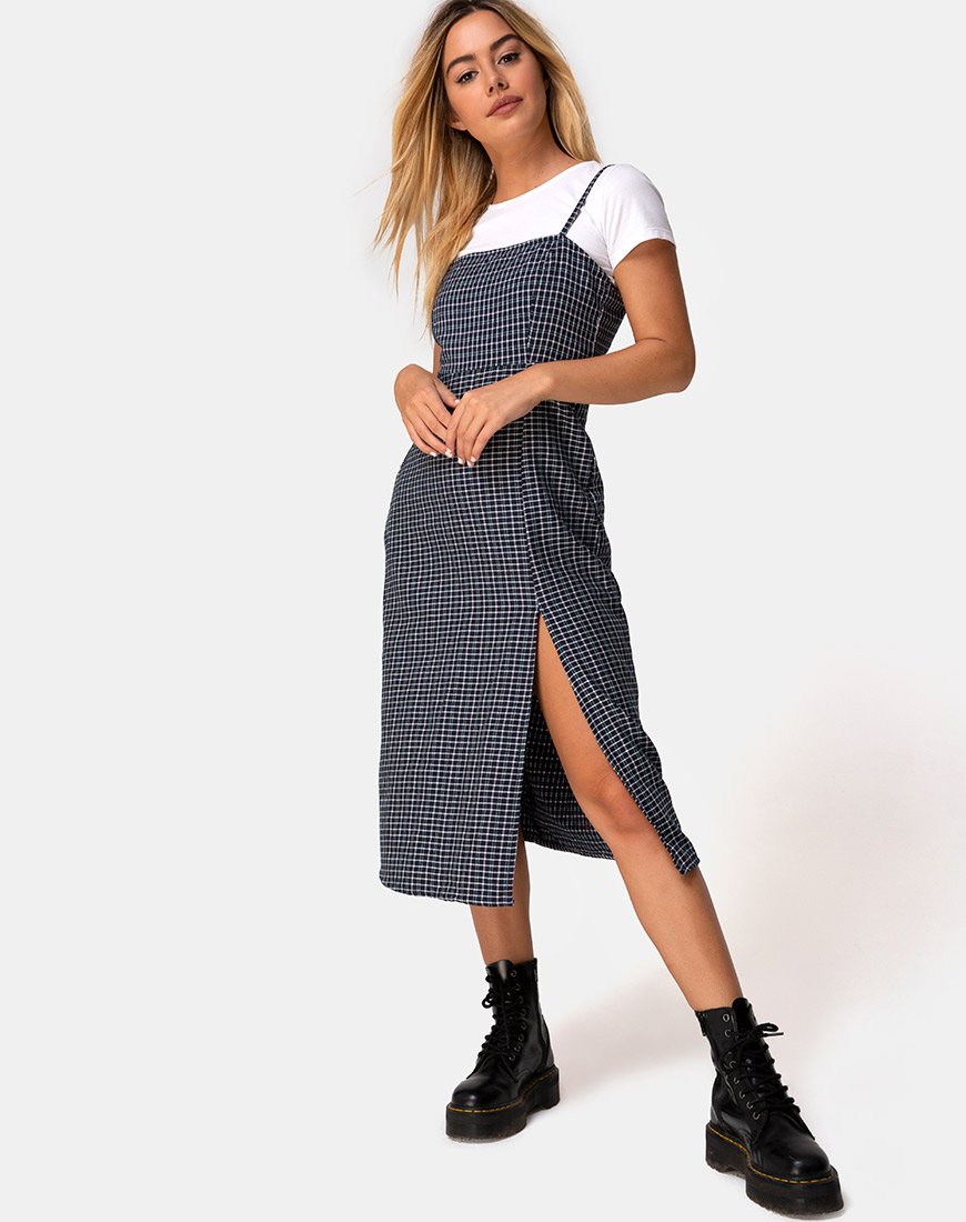Vestido Kaoya en Check Green Negro