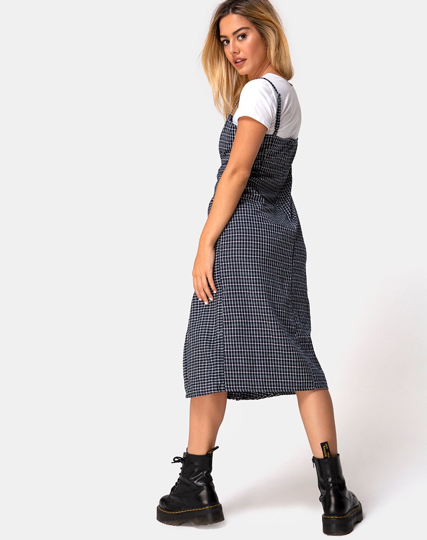 Vestido Kaoya en Check Green Negro