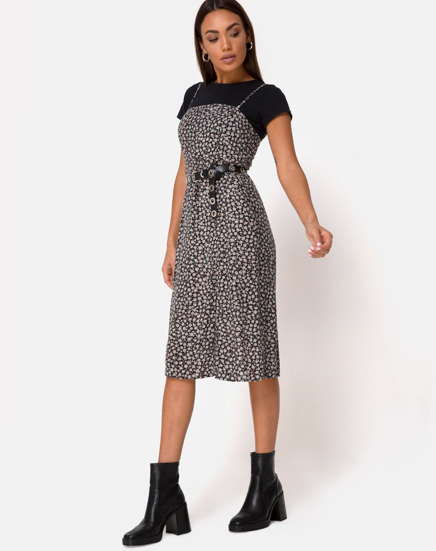 Imagen de Kaoya Midi Dress in Ditsy Rose Negro