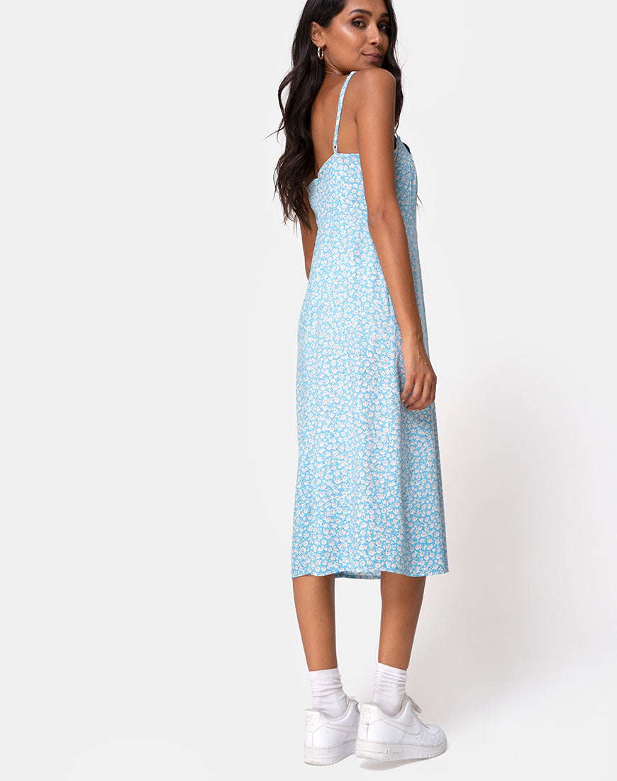 Imagen de Kaoya Midi Dress in Ditsy Rose Blue