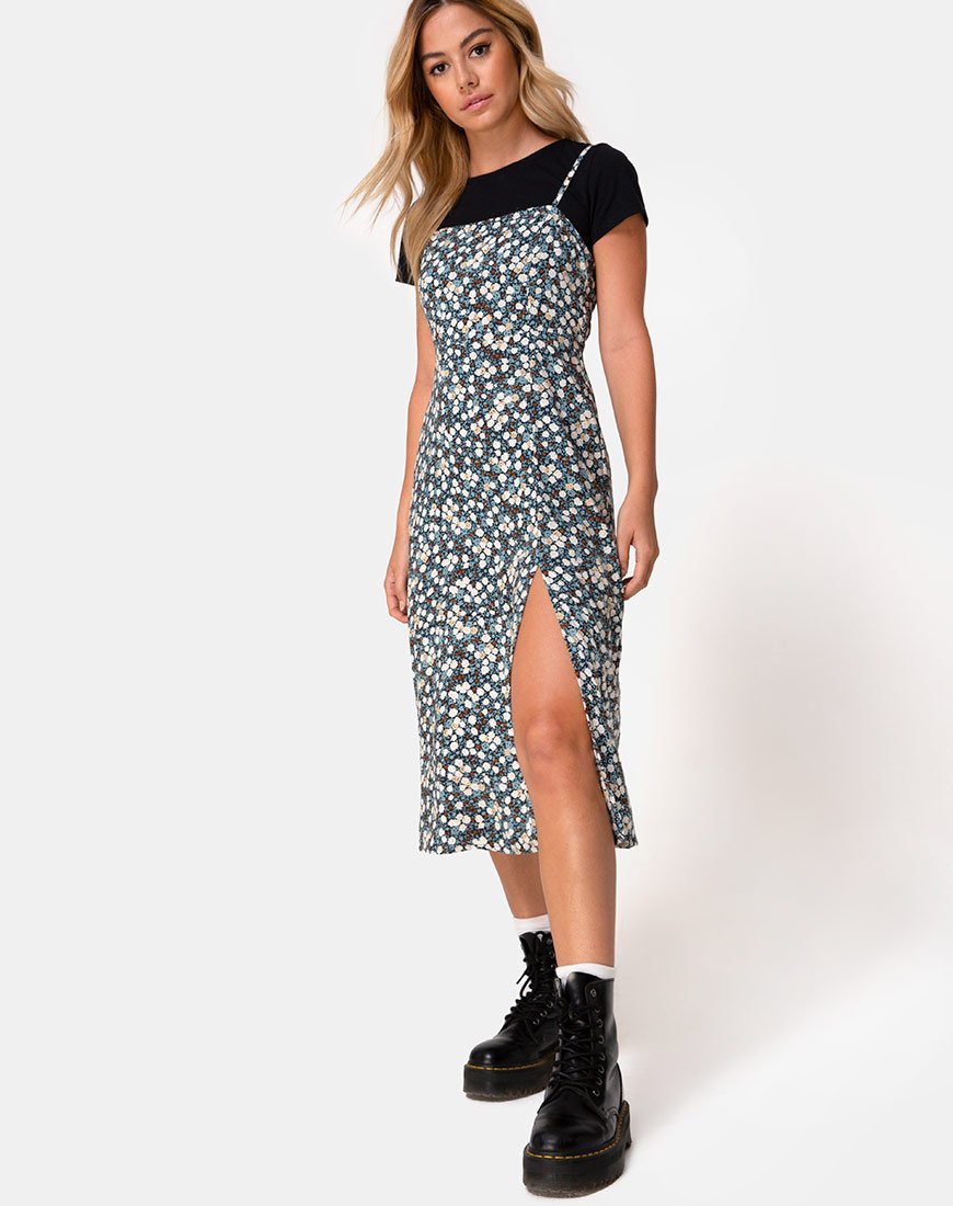 Vestido Kaoya en Floral Field Navy