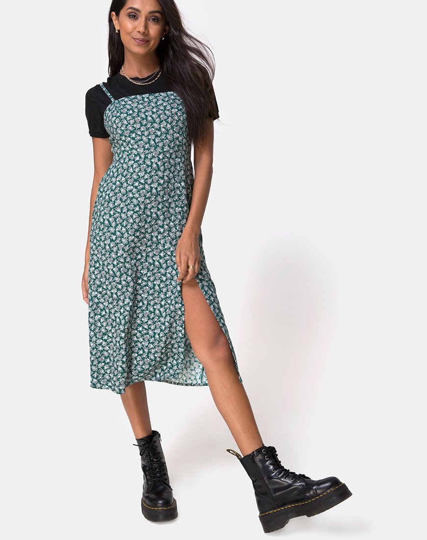 Imagen de Kaoya Midi Dress in Floral Bloom Green