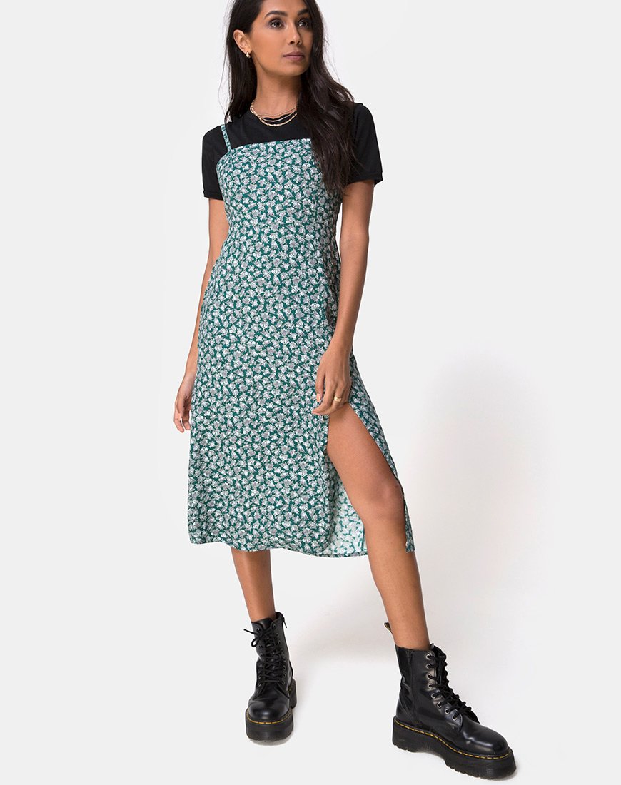 Imagen de Kaoya Midi Dress in Floral Bloom Green