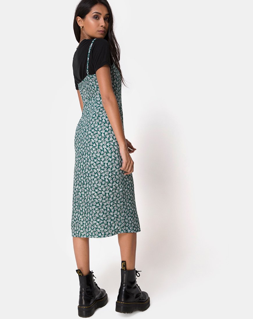 Imagen de Kaoya Midi Dress in Floral Bloom Green