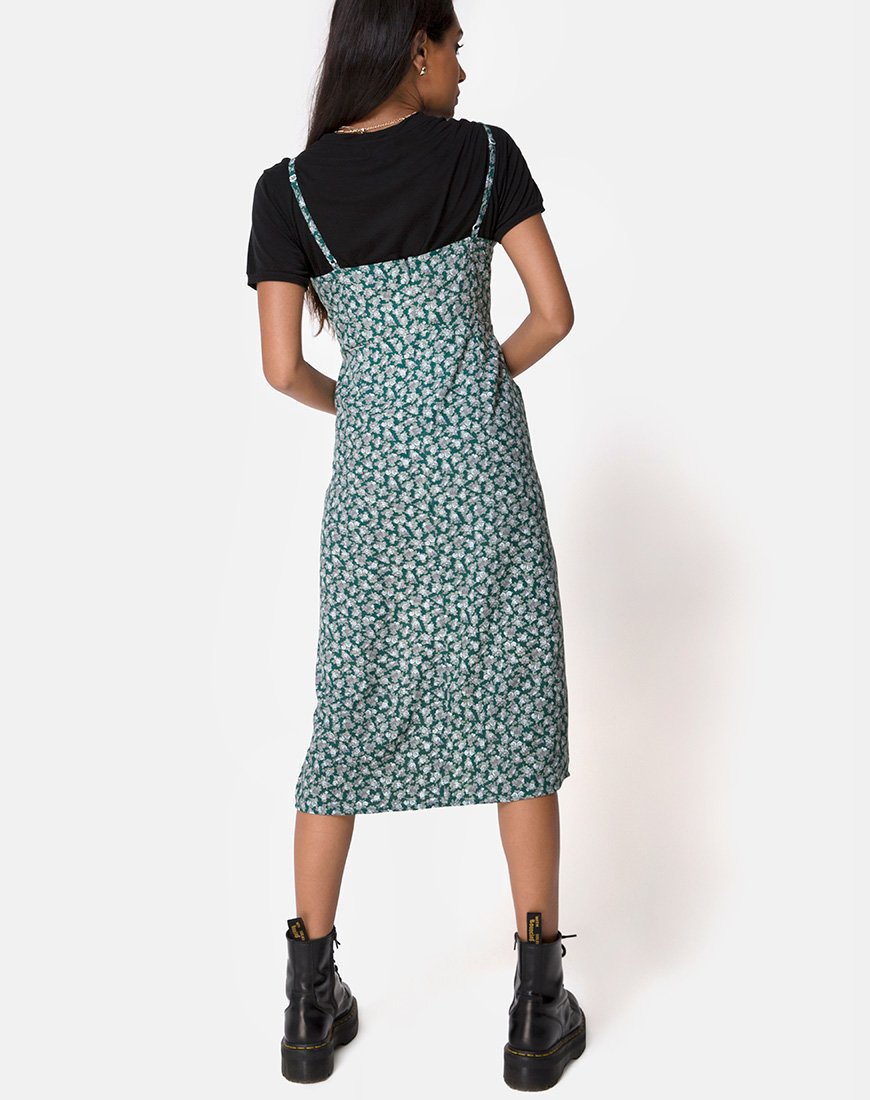 Imagen de Kaoya Midi Dress in Floral Bloom Green