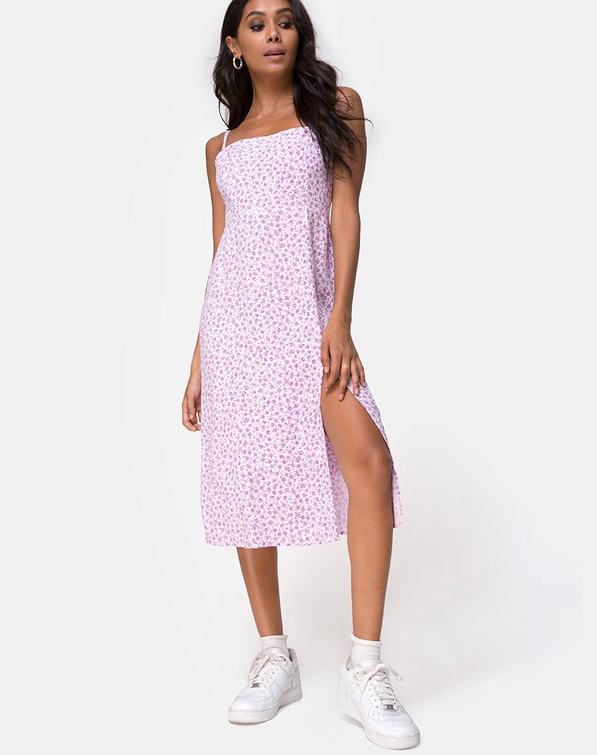 Imagen de Kaoya Midi Dress in Ditsy Rose Lilac