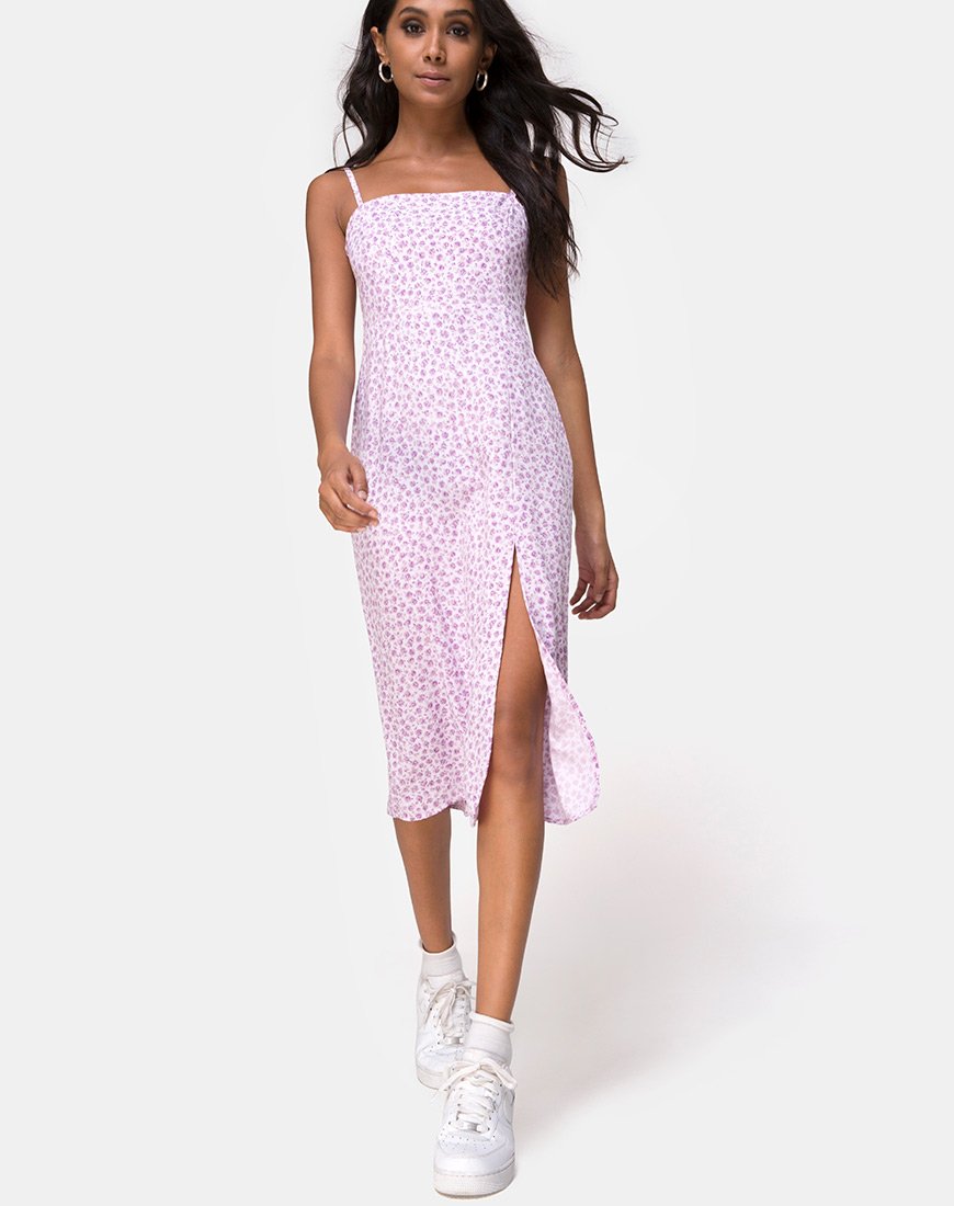 Imagen de Kaoya Midi Dress in Ditsy Rose Lilac