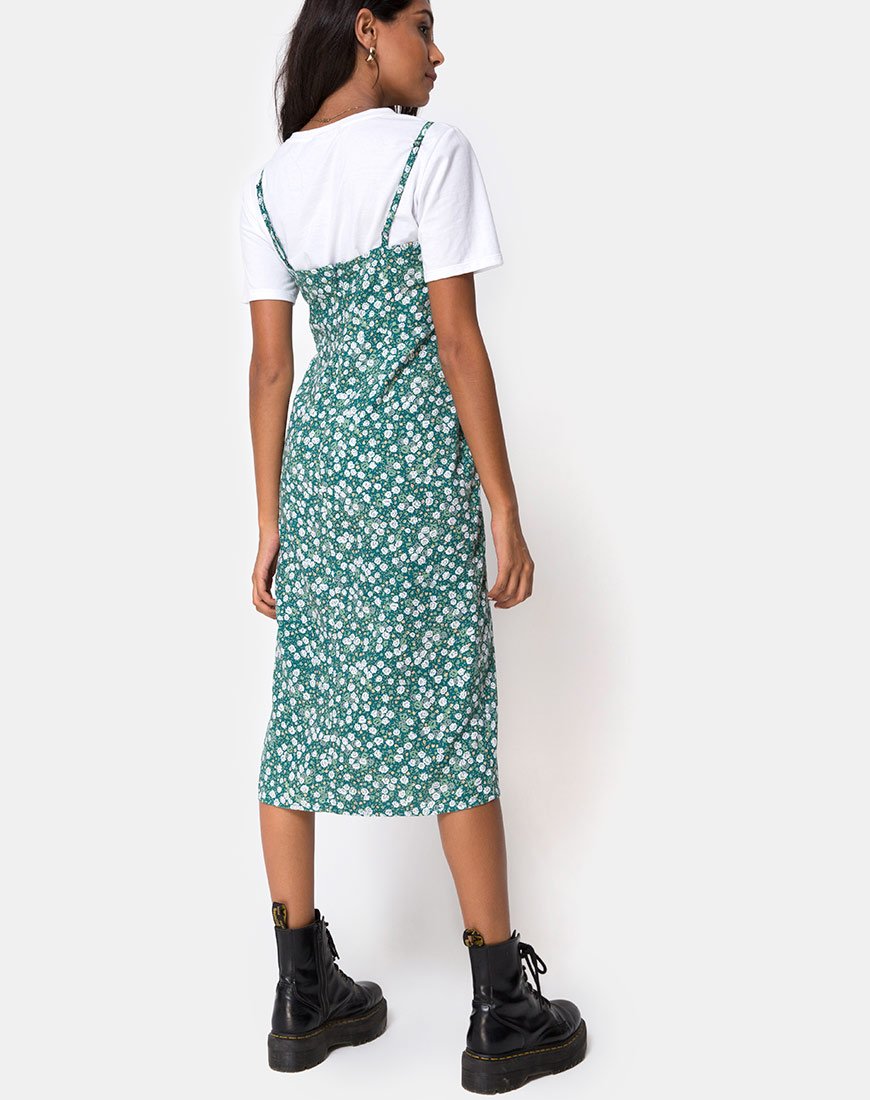 Imagen de Kaoya Midi Dress in Floral Field Green
