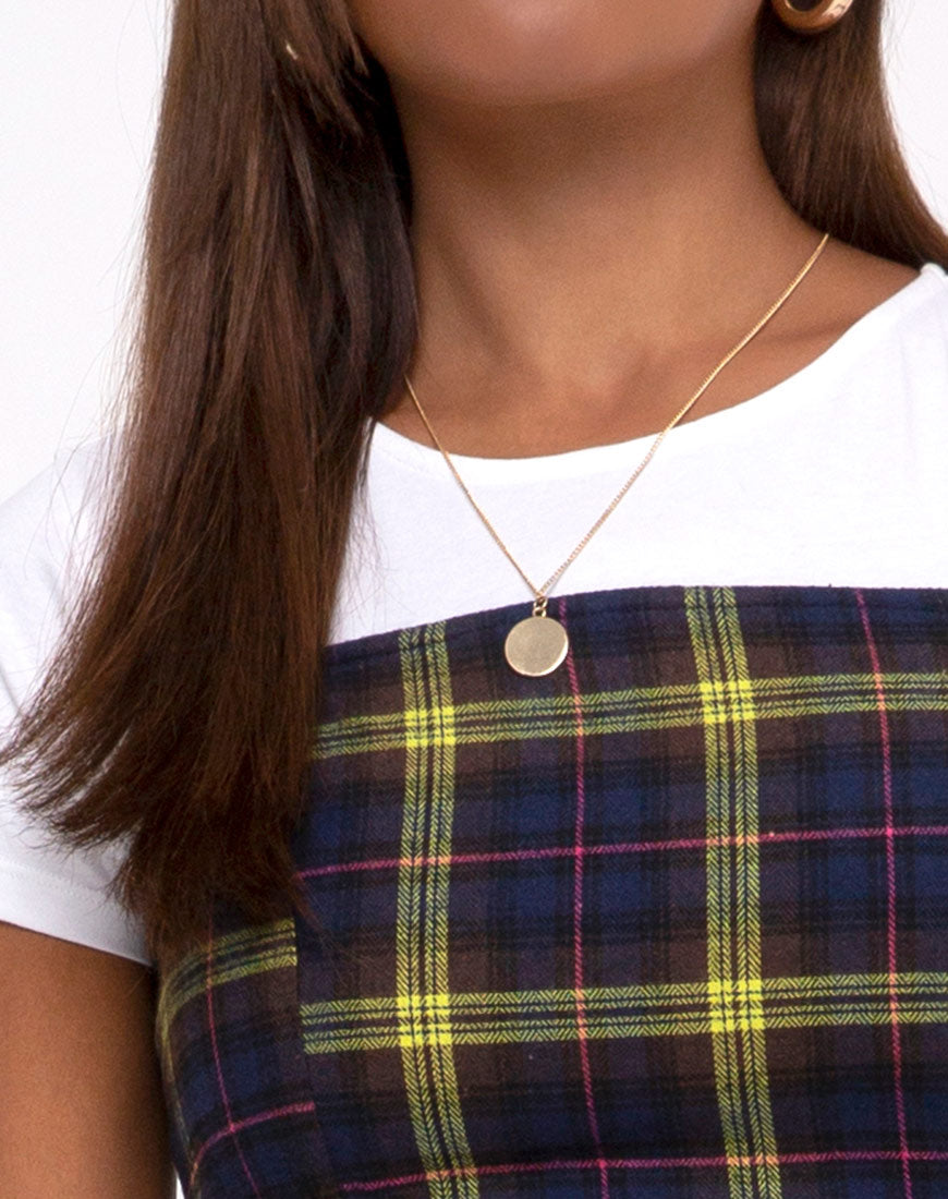 Imagen de Kaoya Dress in Plaid Brown Yellow Check