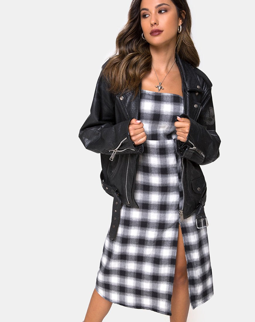 Imagen de Kaoya Dress in Plaid Black White