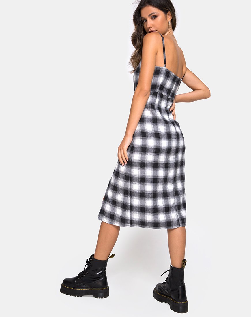 Imagen de Kaoya Dress in Plaid Black White