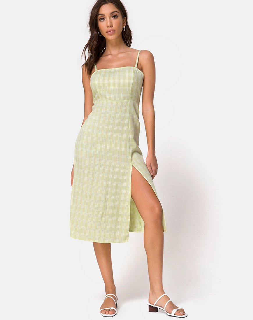 Imagen de Kaoya Midi Dress in Sage Check