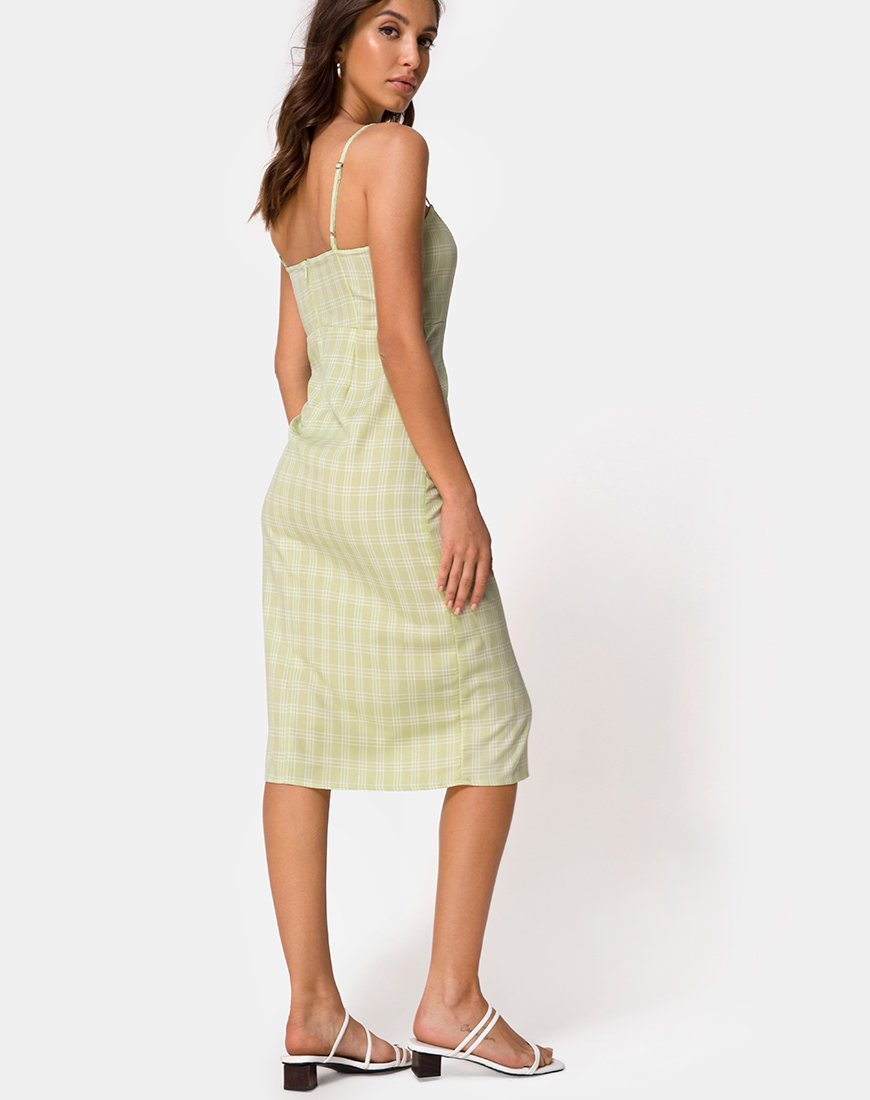 Imagen de Kaoya Midi Dress in Sage Check