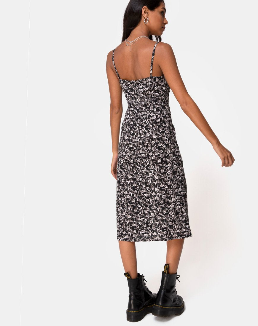 Imagen de Kaoya Vestido Midi en Wild Tulip Negro