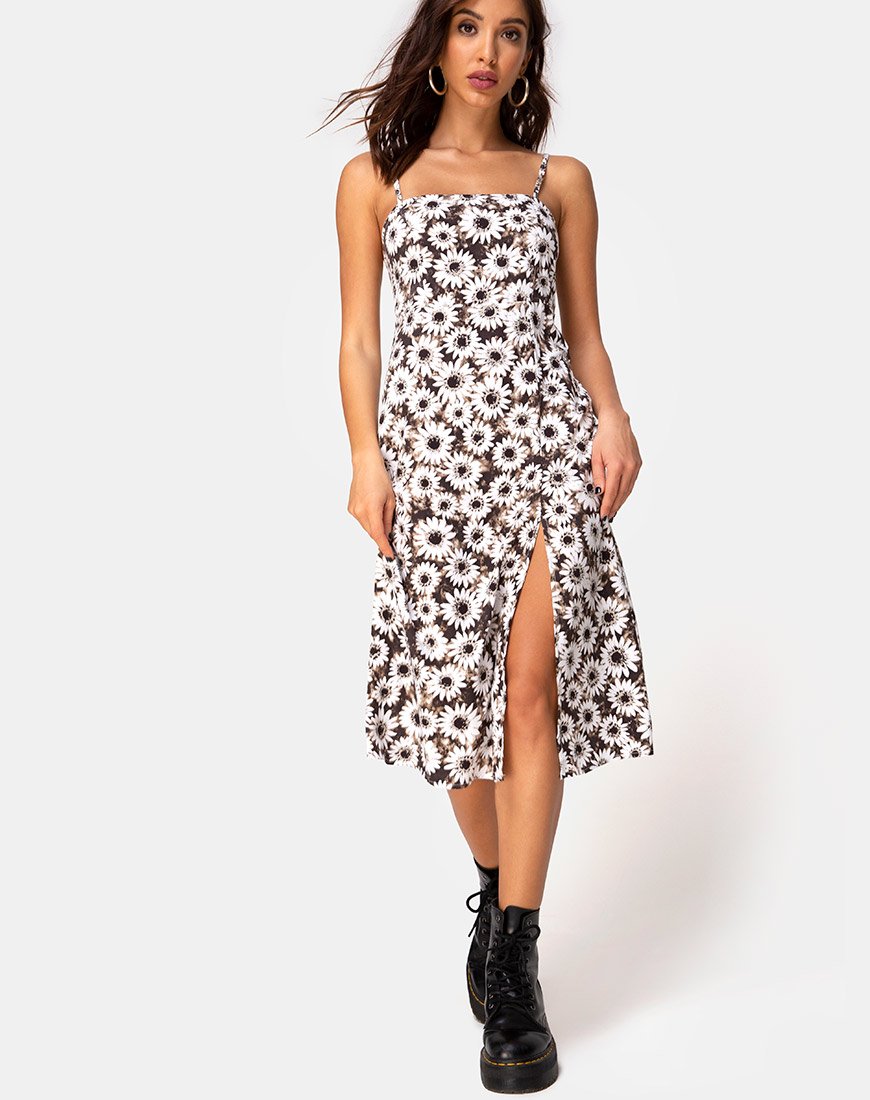 Vestido Kaoya Midi en margarita teñida