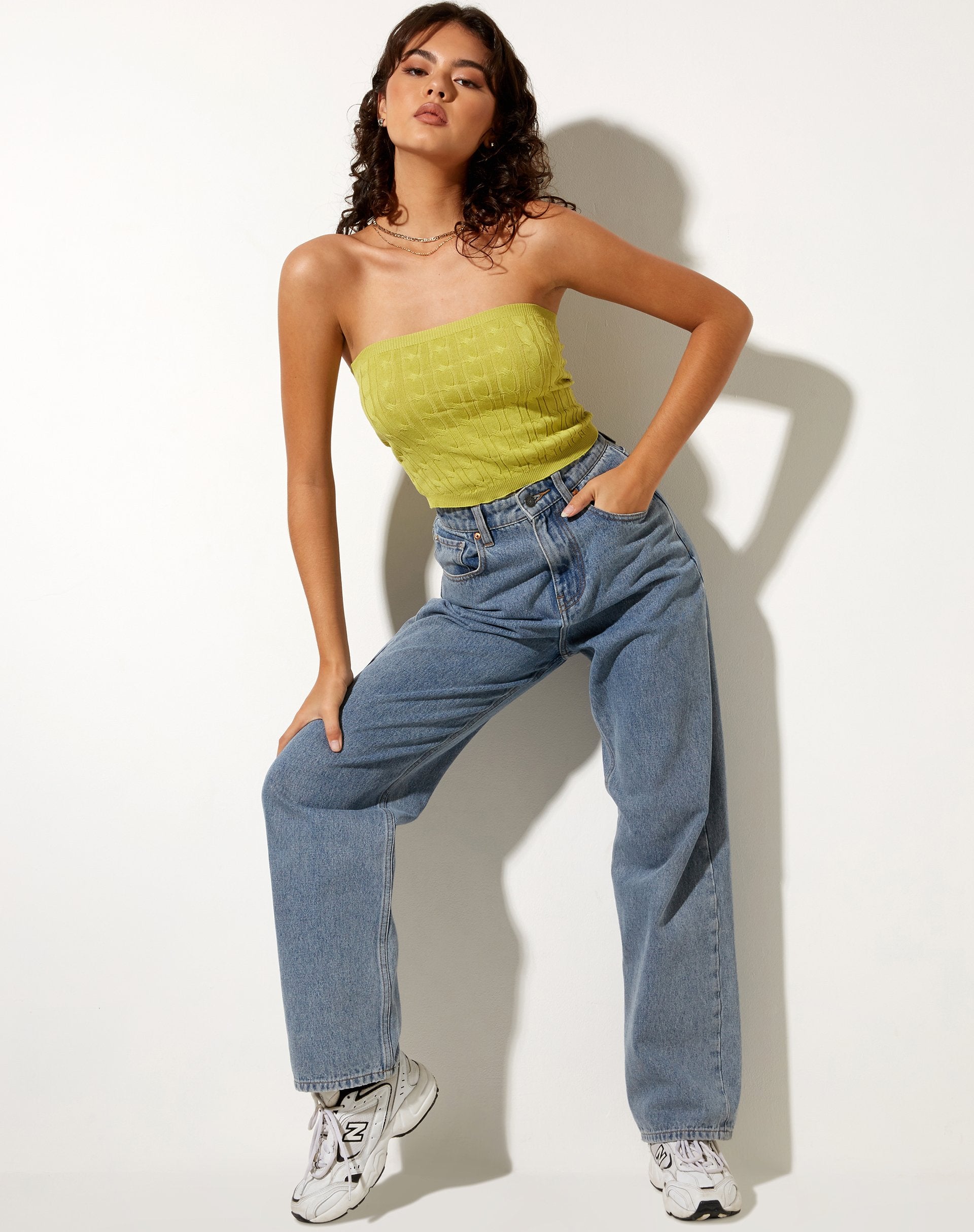 Imagen de Karen Bandeau Top en Knit Olive