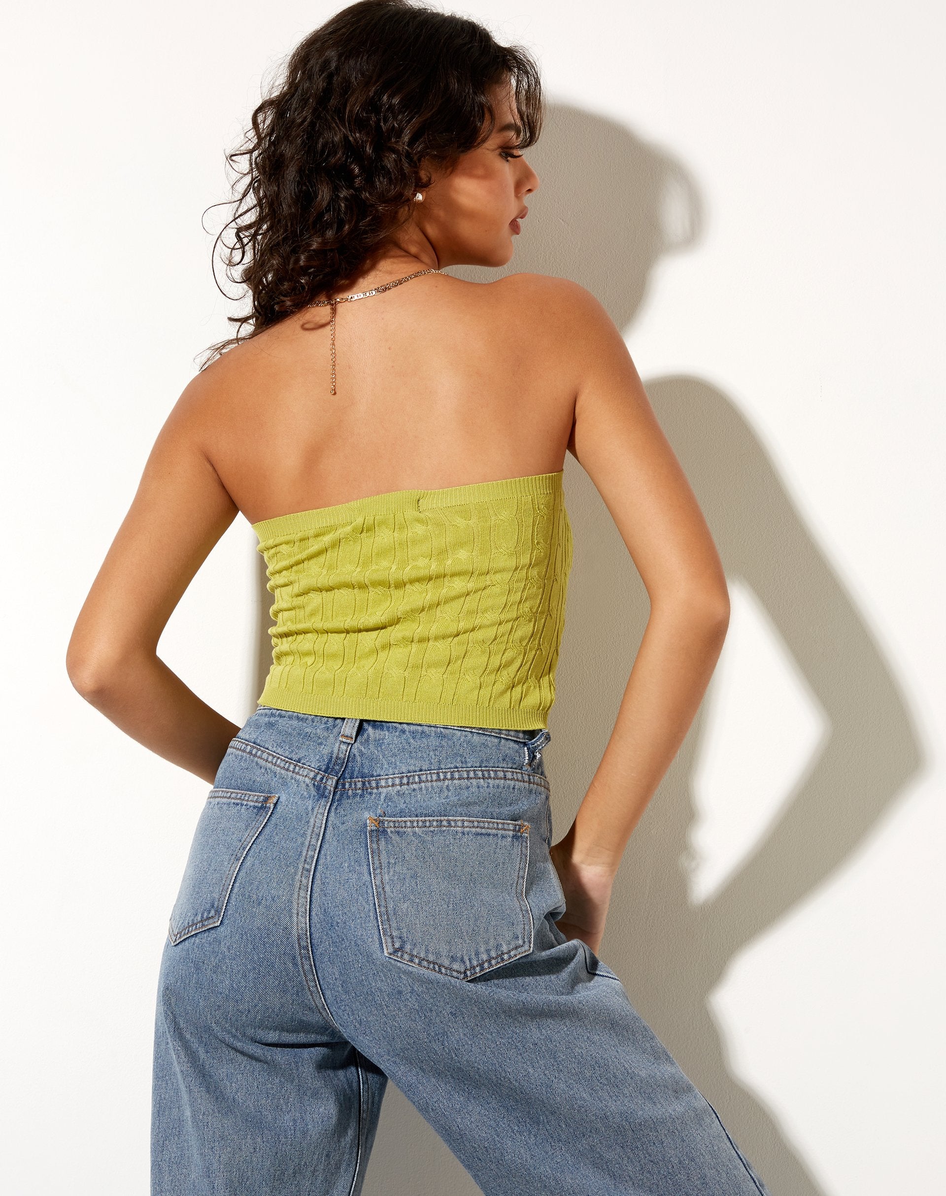 Imagen de Karen Bandeau Top en Knit Olive