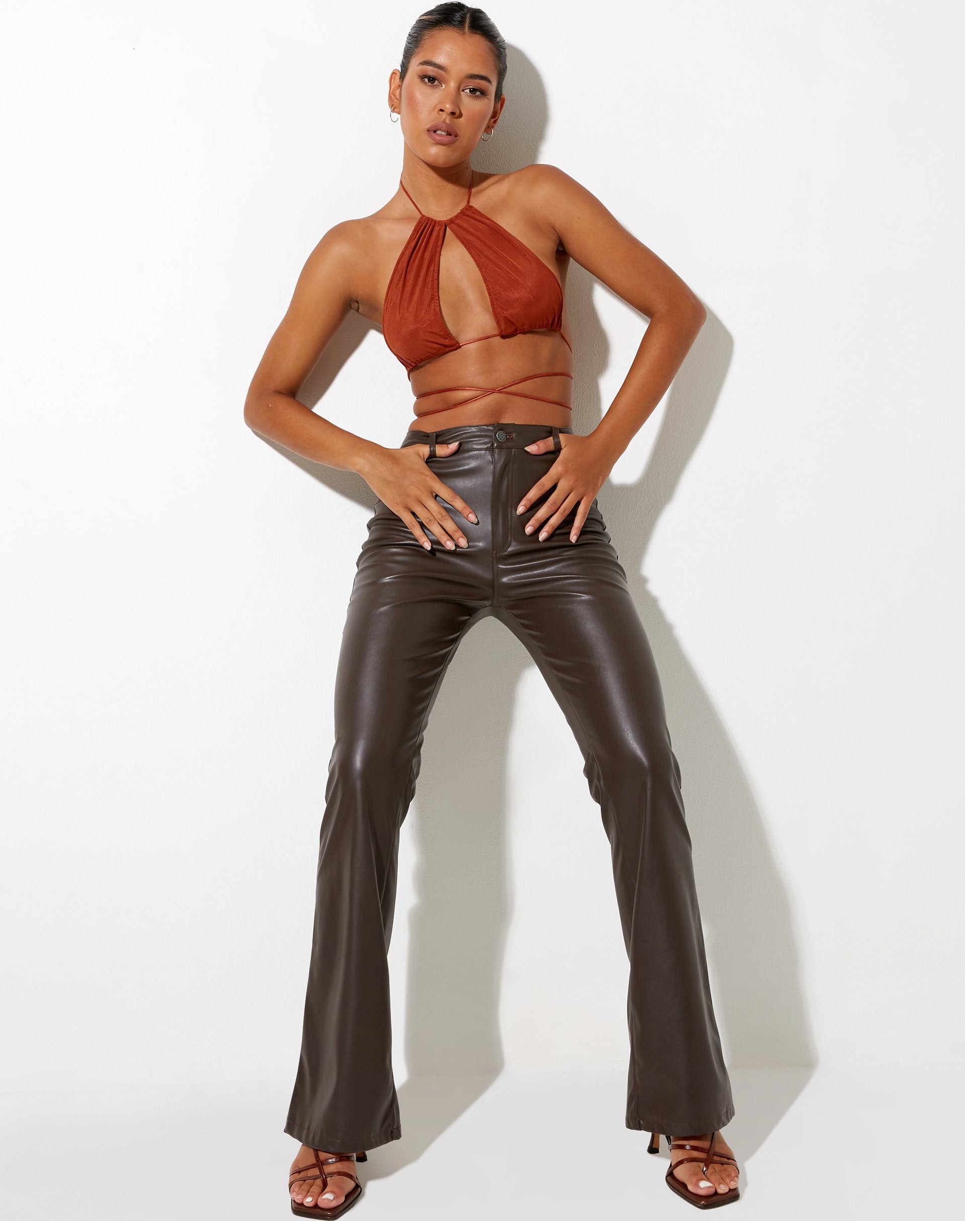 Imagen de Karti Crop Top en Mesh Toffee