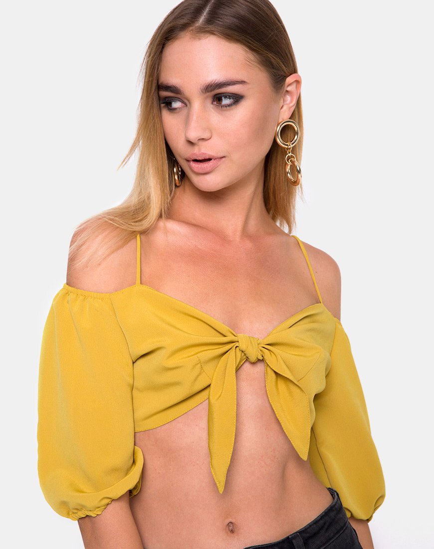 Imagen de Kavon Crop Top en mostaza