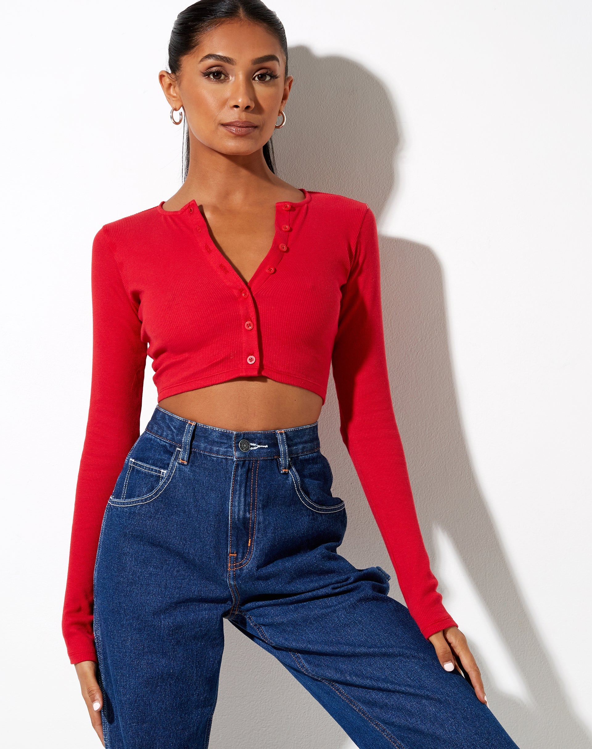 Imagen de Kaya Crop Top en Rib Racing Rojo