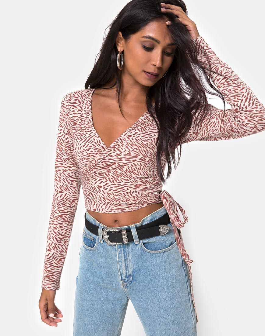 Imagen de Kayak Wrap Top en Safari Taupe