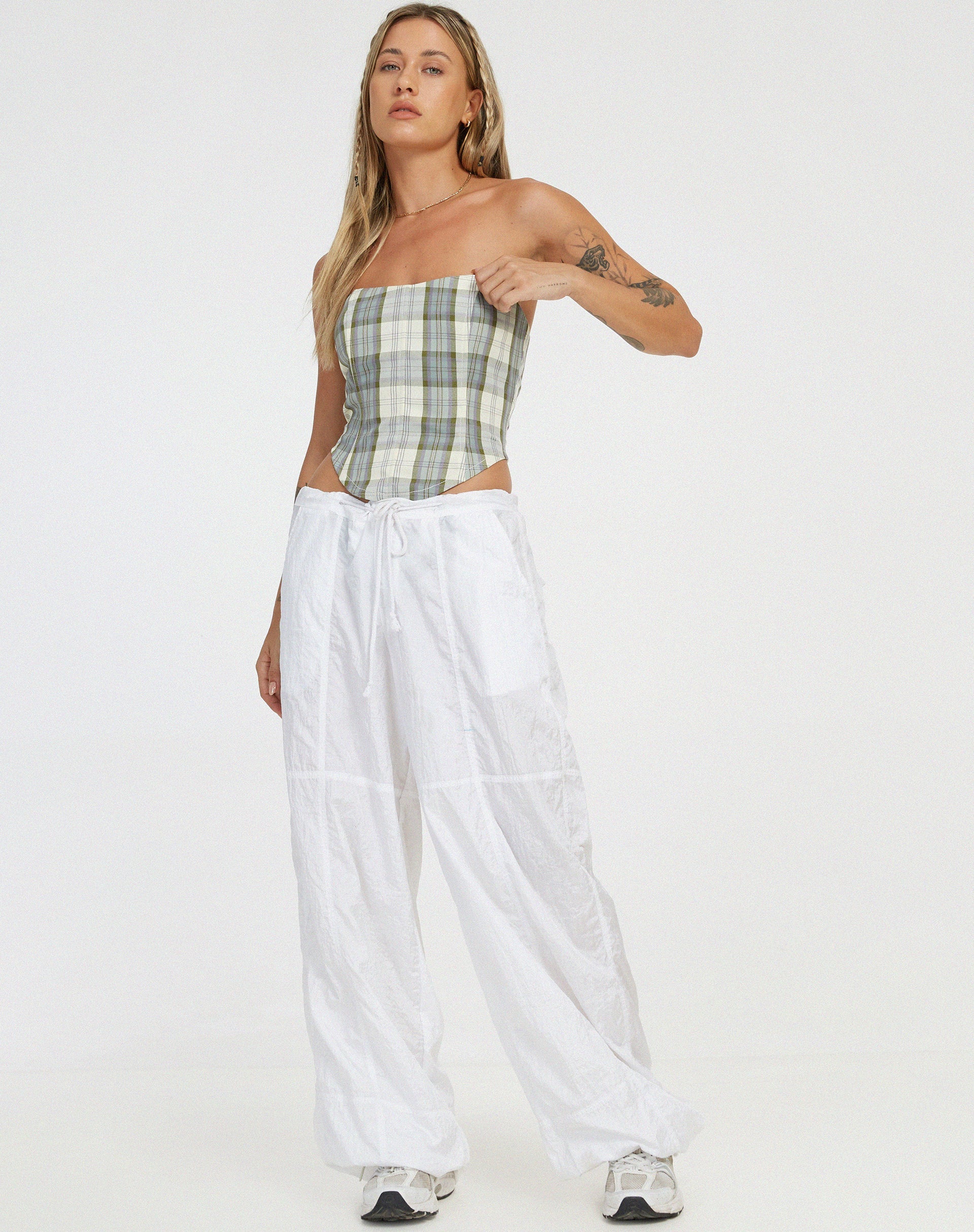 imagen de Kayashi Corset en Check Green y Cream