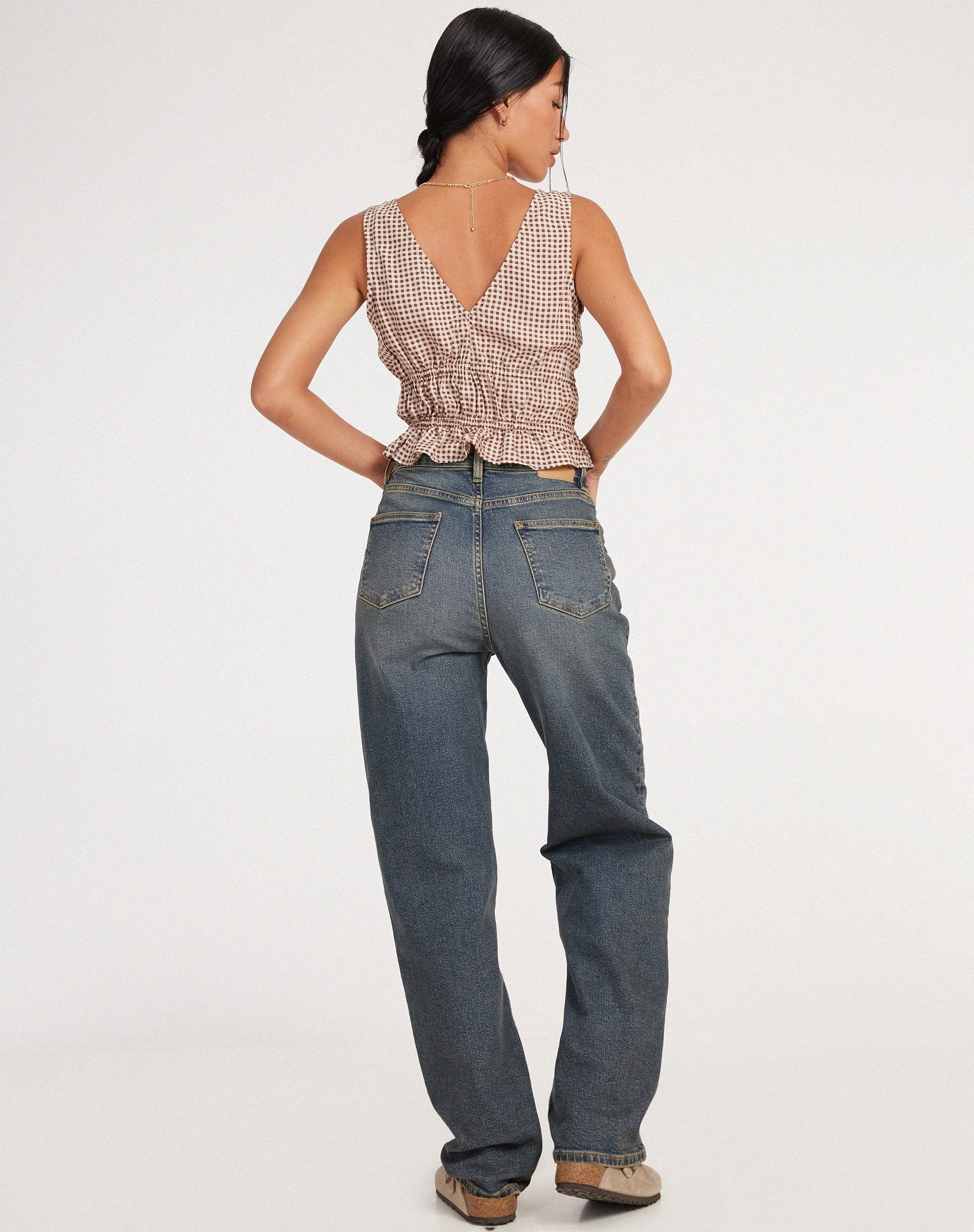 IMAGEN DE Kayson Crop Top en Mini Gingham