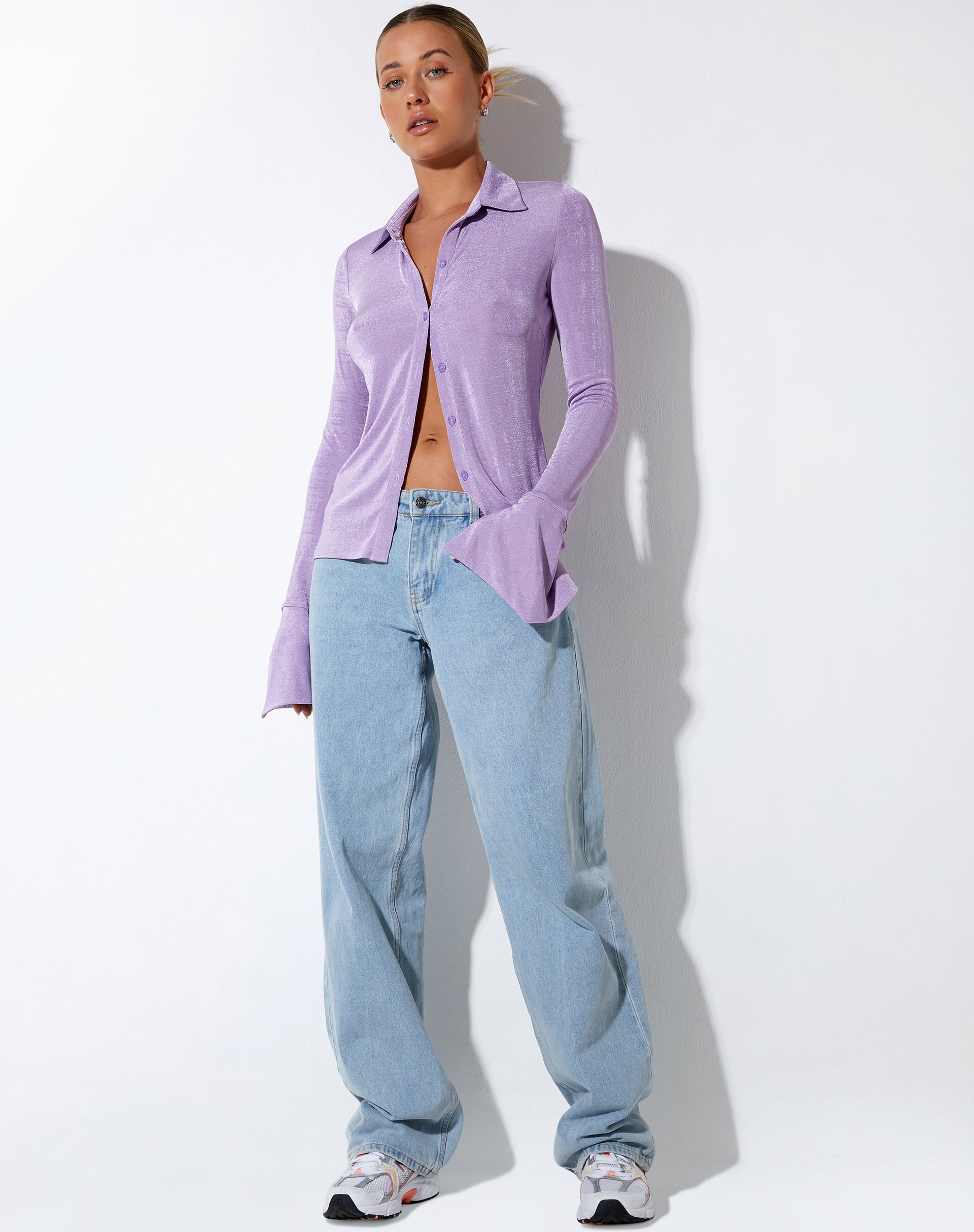 IMAGEN DE Camisa Keani en Crepé Lavanda