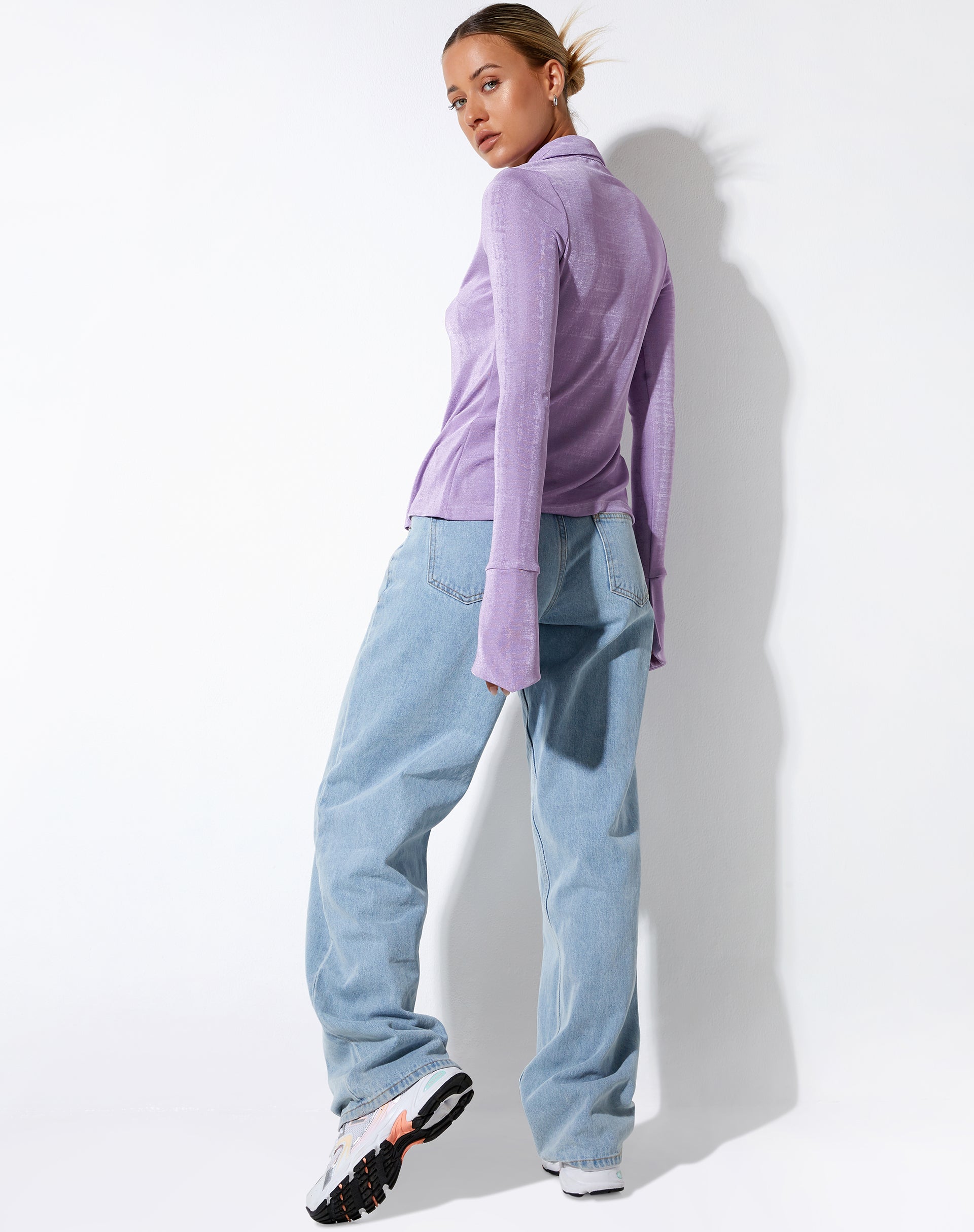 IMAGEN DE Camisa Keani en Crepé Lavanda