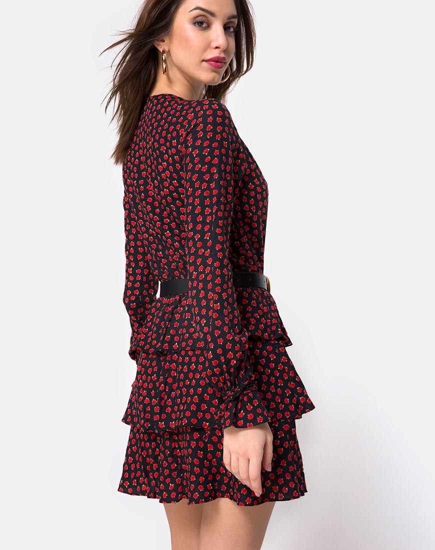 Vestido Kepsibelle en Dotty Rose Negro