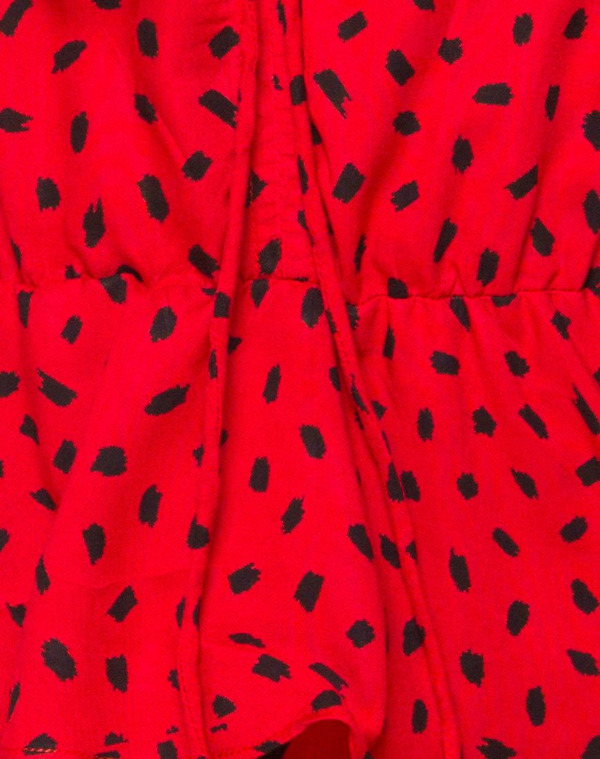 Imagen de Kepsibelle Vestido Mini Diana Lunar Rojo y Negro