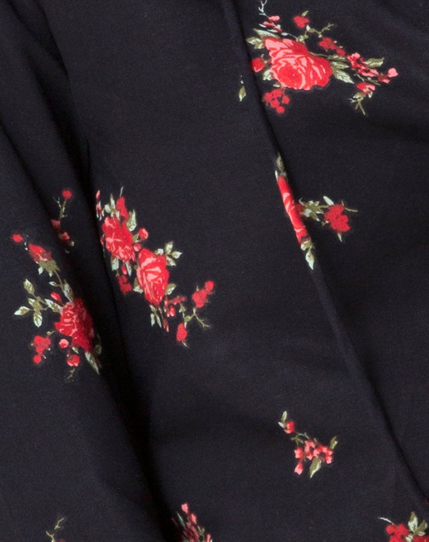 Imagen de Kepsibelle Vestido en Soi Rose Negro y Rojo