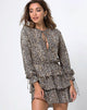 Imagen de Kepsibelle Skater Dress in Rar Leopard Brown