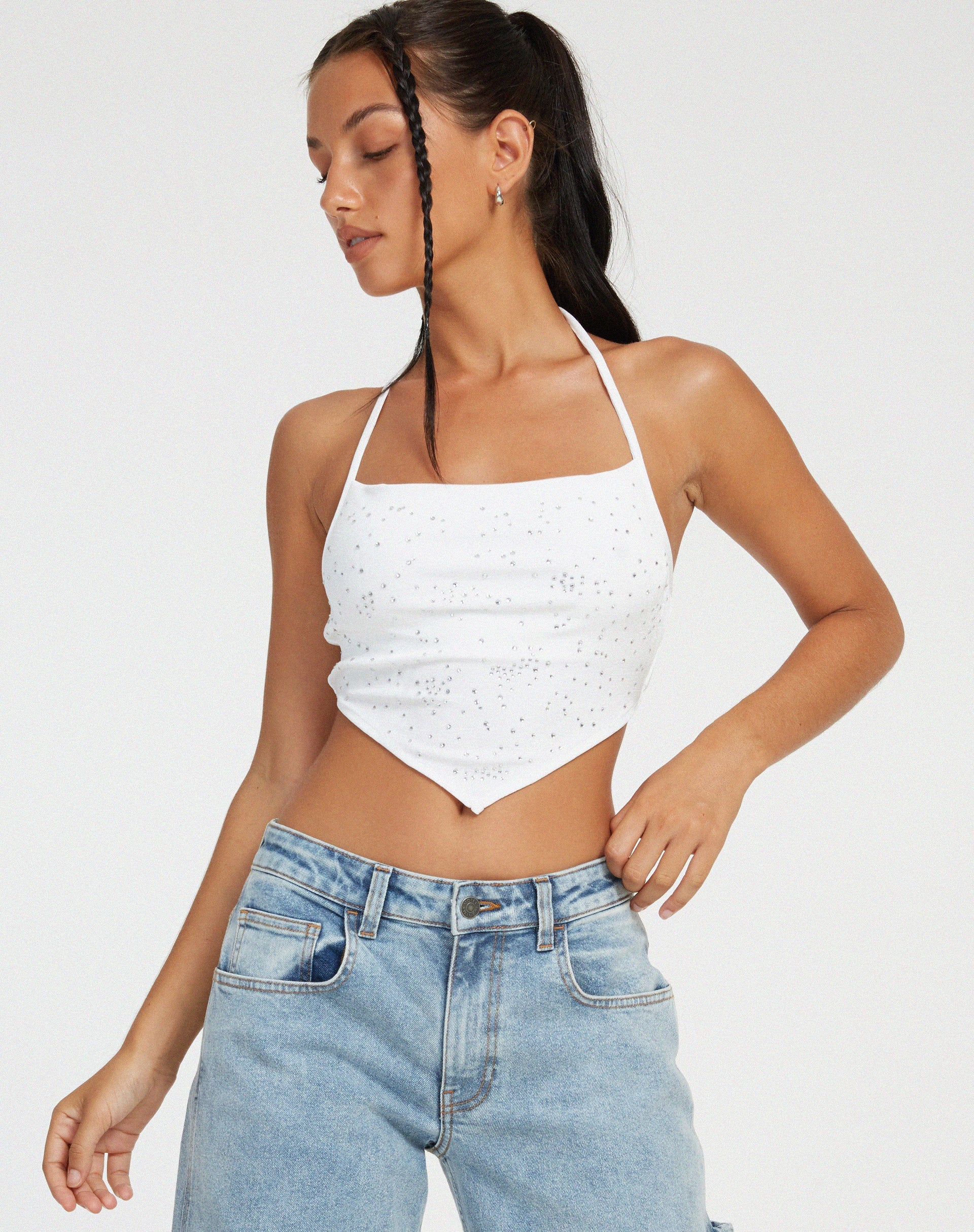 imagen de Ketida Crop Top en Blanco Diamante