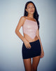 imagen de Ketida Crop Top en Drape Sequin Metallic Pink