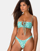 Imagen del sujetador de bikini Kevana en verde limado floral