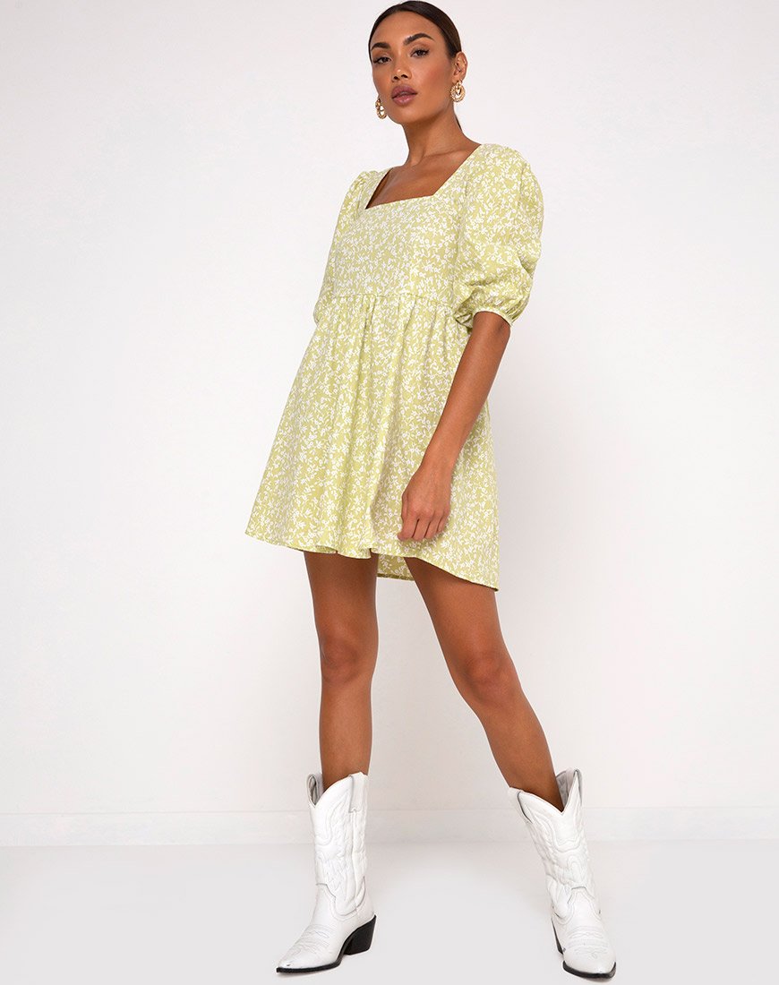 Imagen del vestido Kezie Skater en espuma Botanic Mint