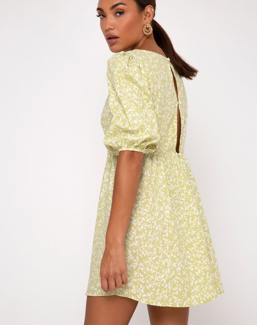 Vestido Skater Kezie en Espuma Botanic Menta