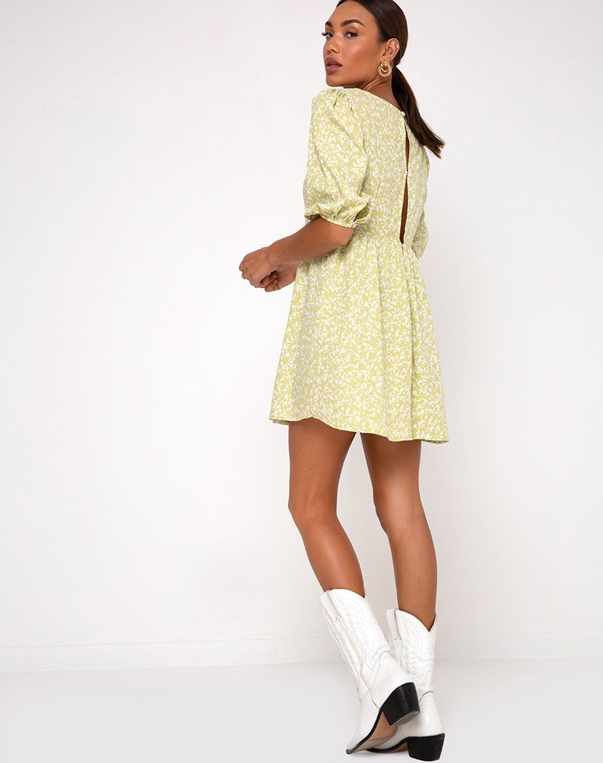 Imagen del vestido Kezie Skater en espuma Botanic Mint