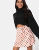 Imagen de Khabel Falda A-Line en New Polka Nude Negra