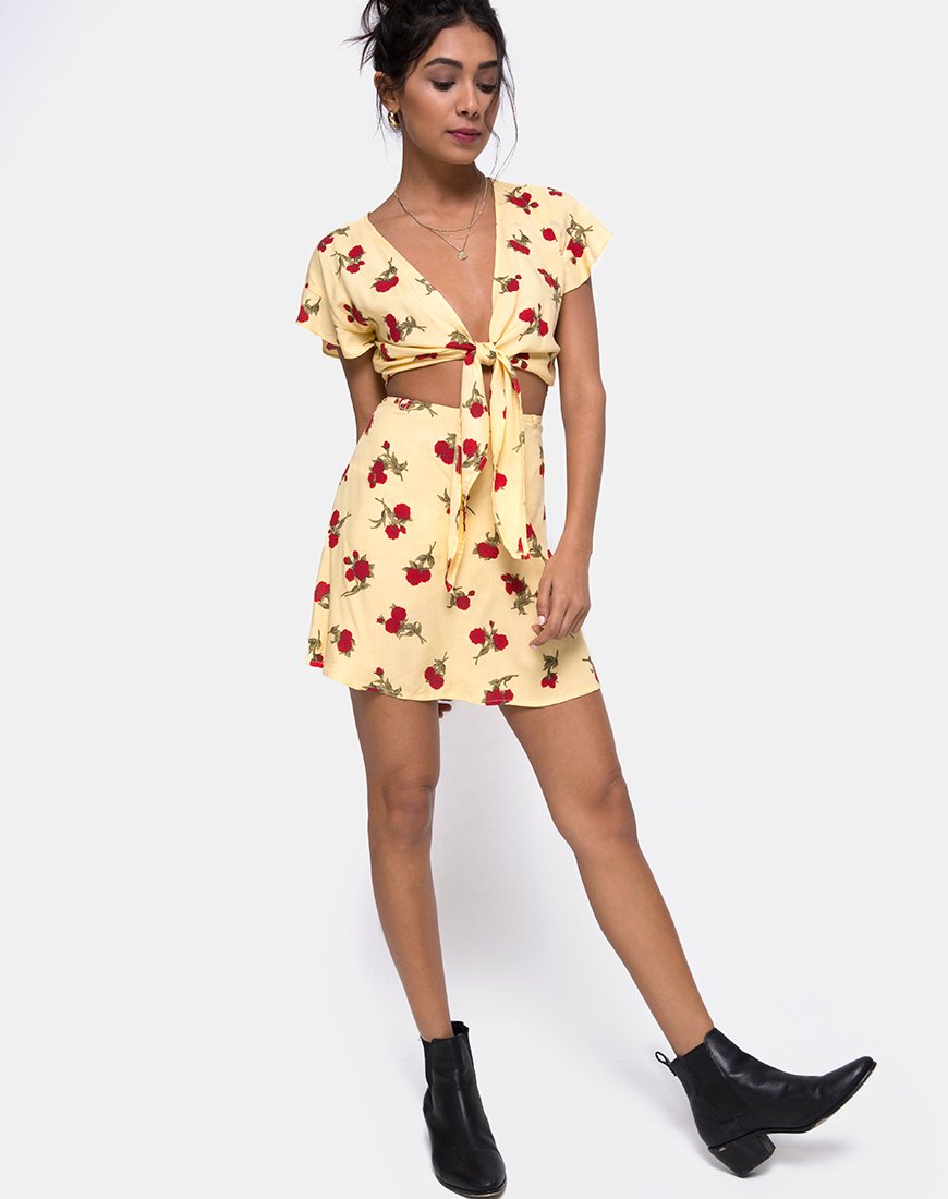 Imagen de Shae Crop Top en Falling Rose Yellow