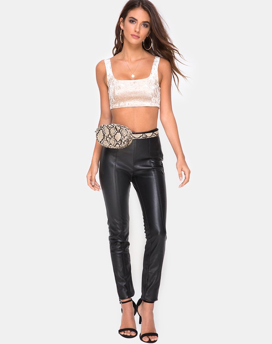 Imagen de Kim Top en Crushed Velvet Cream