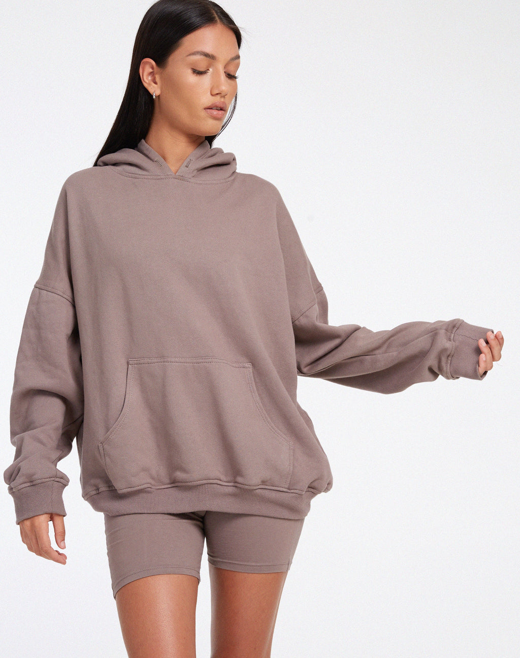 Sudadera oversize con capucha de forro polar Antler