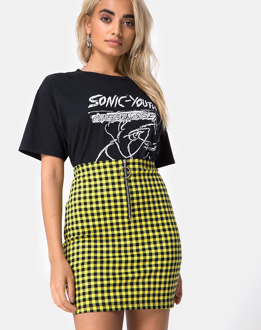 Kimber Falda Bodycon en Amarillo Guinga Medio