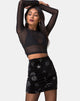 Imagen de la minifalda Kimmy en negro medio Astro Glitter