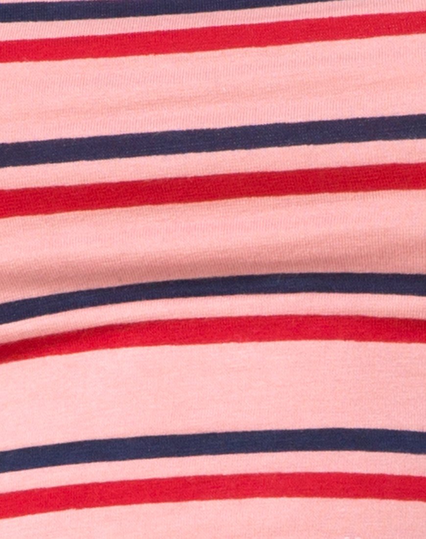 Imagen de Fonda Crop Top en 70s Stripe Pink Horizontal