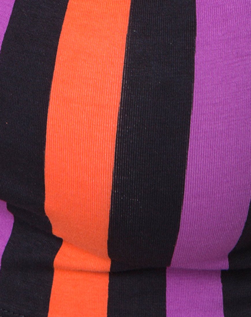 Imagen de Kini Crop Top a rayas moradas y naranjas