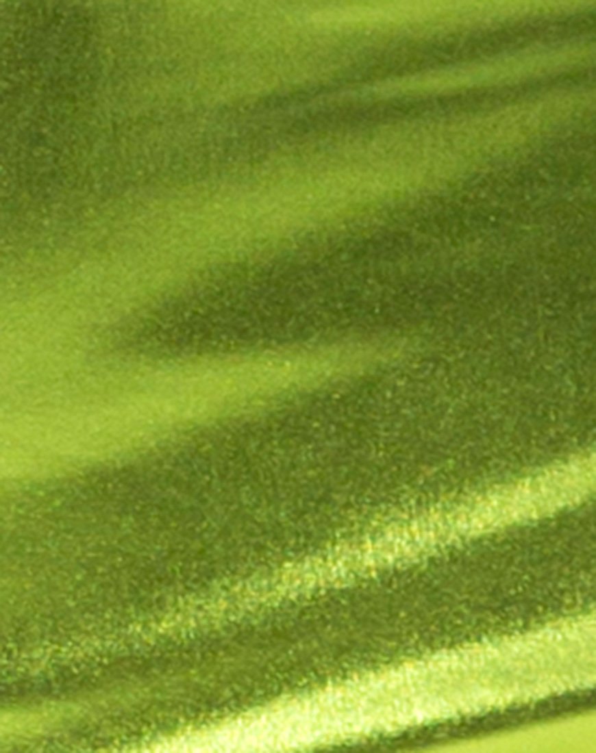 Imagen de la falda Kimmy en verde metalizado